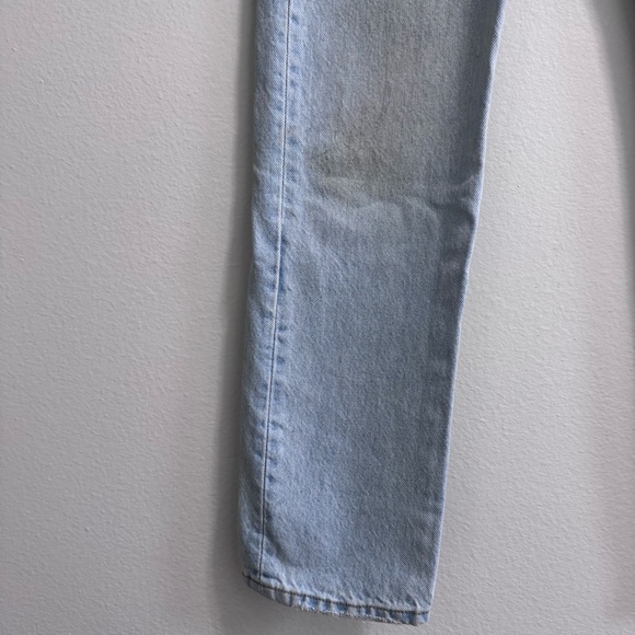 Women’s 501 Light Wash Straight Leg Denim Jeans Size 24 - Picture 4 of 16
